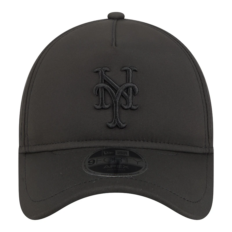 Casquette ajustable New Era noire New York Mets Injection Apex 9FORTY pour homme