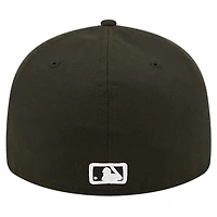 Casquette ajustée 59FIFTY à profil bas New York Mets Era pour hommes, noire