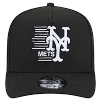 Men's New Era  Black New York Mets Motion A-Frame 9FIFTY Snapback Hat
