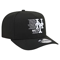 Men's New Era  Black New York Mets Motion A-Frame 9FIFTY Snapback Hat