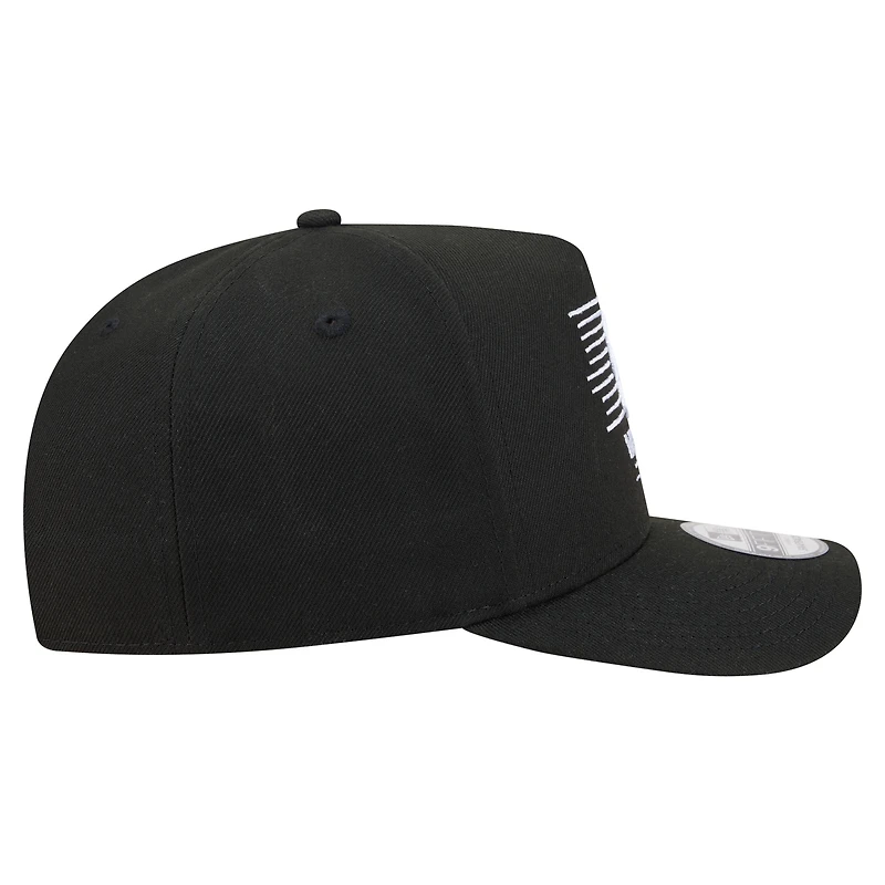 Casquette snapback New Era Motion A-Frame 9FIFTY pour homme, noire