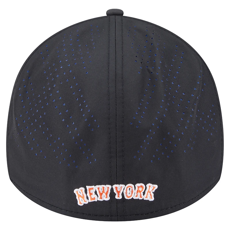 Men's New Era  Black York Mets Night 39THIRTY Flex Hat