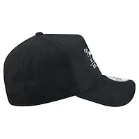 Men's New Era  Black New York Mets Script Text 9FORTY A-Frame Adjustable Hat