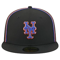 Casquette ajustée New Era 59FIFTY noire des Mets de York pour homme