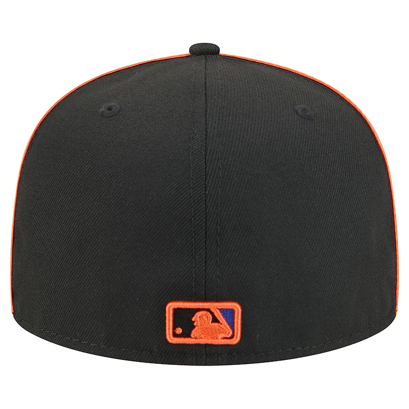 Casquette ajustée New Era 59FIFTY noire des Mets de York pour homme