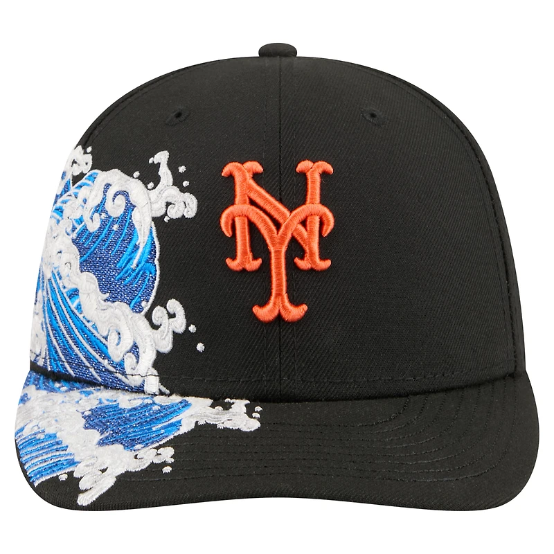 Men's New Era  Black York Mets Surf 59FIFTY Fitted Hat