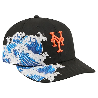 Men's New Era  Black York Mets Surf 59FIFTY Fitted Hat