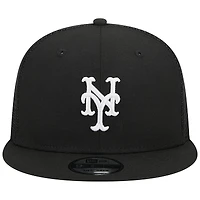 Casquette Snapback New York Mets Trucker 9FIFTY New Era noire pour homme