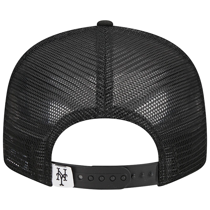 Casquette Snapback New York Mets Trucker 9FIFTY New Era noire pour homme