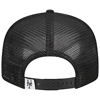 Casquette Snapback New York Mets Trucker 9FIFTY New Era noire pour homme