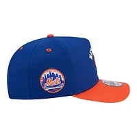 Men's New Era Blue/Orange New York Mets Arched A-Frame 9FIFTY Adjustable Hat