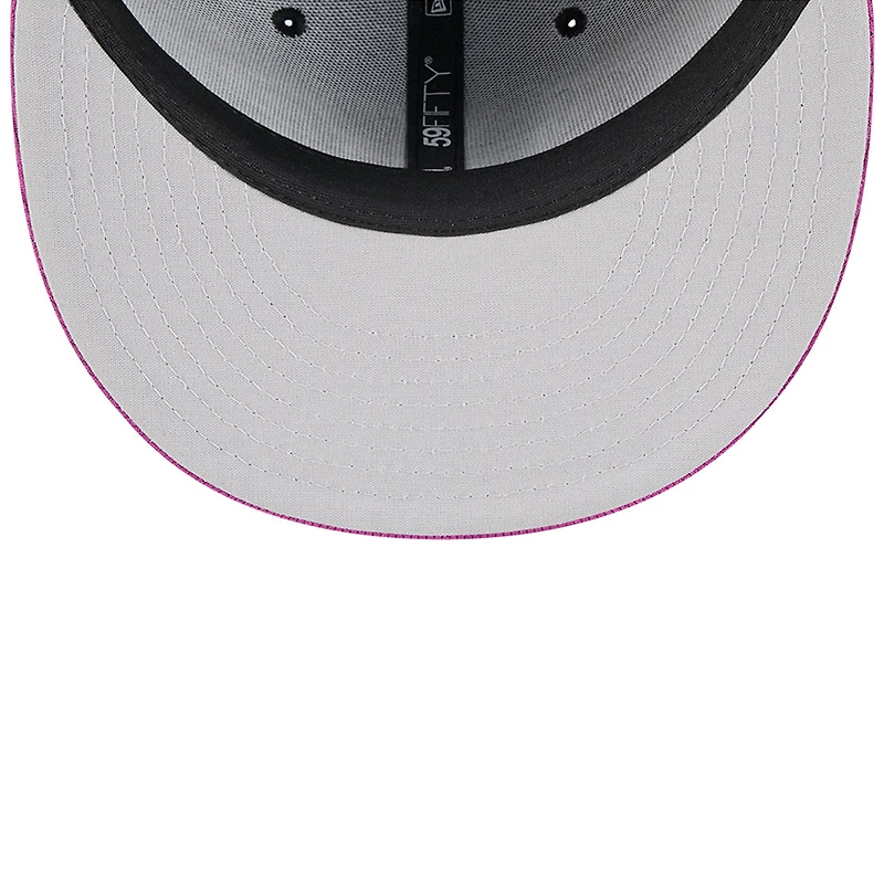 Casquette d'entraînement au bâton New Era 59FIFTY City Connect pour homme, anthracite/violet, des Mets de York