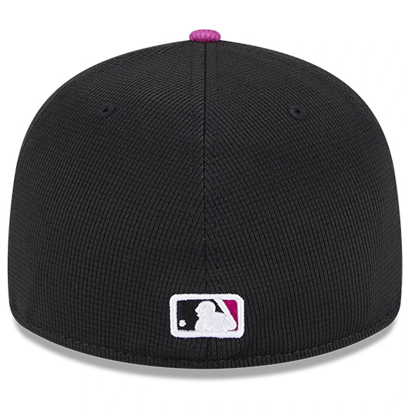 Men's New Era Charcoal/Purple York Mets City Connect Batting Practice Low Profile 59FIFTY Fitted Hat