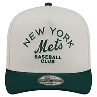Men's New Era  Cream/Dark Green New York Mets Chrome A-Frame 9FIFTY Snapback Hat