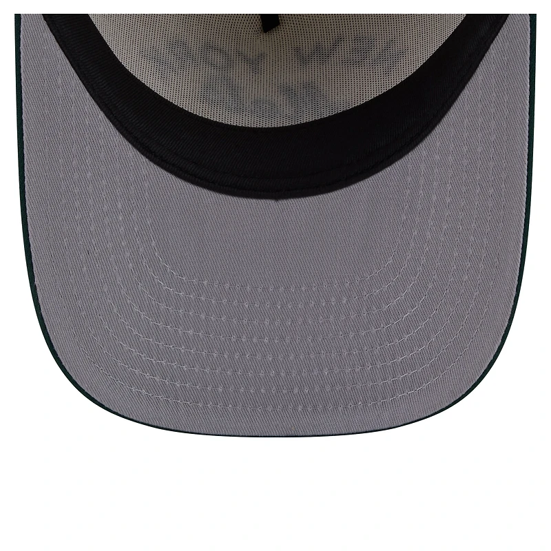 Men's New Era  Cream/Dark Green New York Mets Chrome A-Frame 9FIFTY Snapback Hat