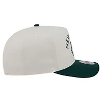 Men's New Era  Cream/Dark Green New York Mets Chrome A-Frame 9FIFTY Snapback Hat