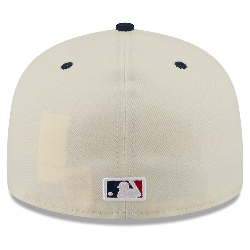 Men's New Era Cream/Navy York Mets USA 250 Fourth of July 59FIFTY Fitted Hat