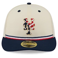 Men's New Era Cream/Navy York Mets USA 250 Fourth of July Low Profile 59FIFTY Fitted Hat