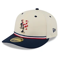 Men's New Era Cream/Navy York Mets USA 250 Fourth of July Low Profile 59FIFTY Fitted Hat
