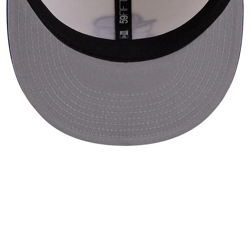 Men's New Era Cream/Royal York Mets Bullpen Cart 59FIFTY Fitted Hat