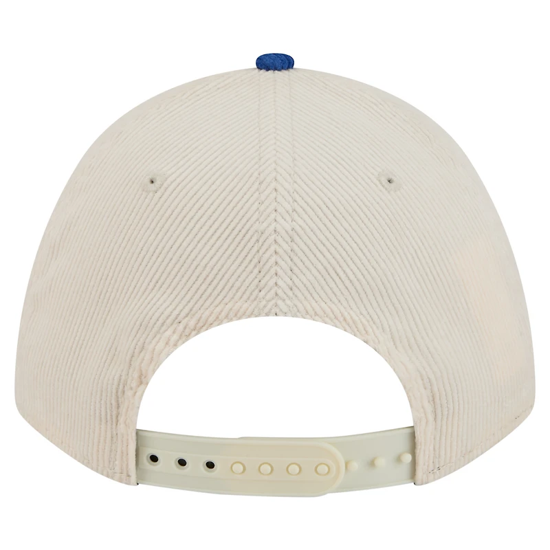 Men's New Era  Cream/Royal New York Mets Sided Corduroy 9FORTY A-Frame Adjustable Hat