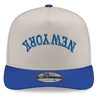 Men's New Era  Cream/Royal New York Mets Upside Down City Name A-Frame 9FIFTY Snapback Hat