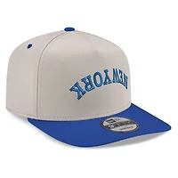 Men's New Era  Cream/Royal New York Mets Upside Down City Name A-Frame 9FIFTY Snapback Hat