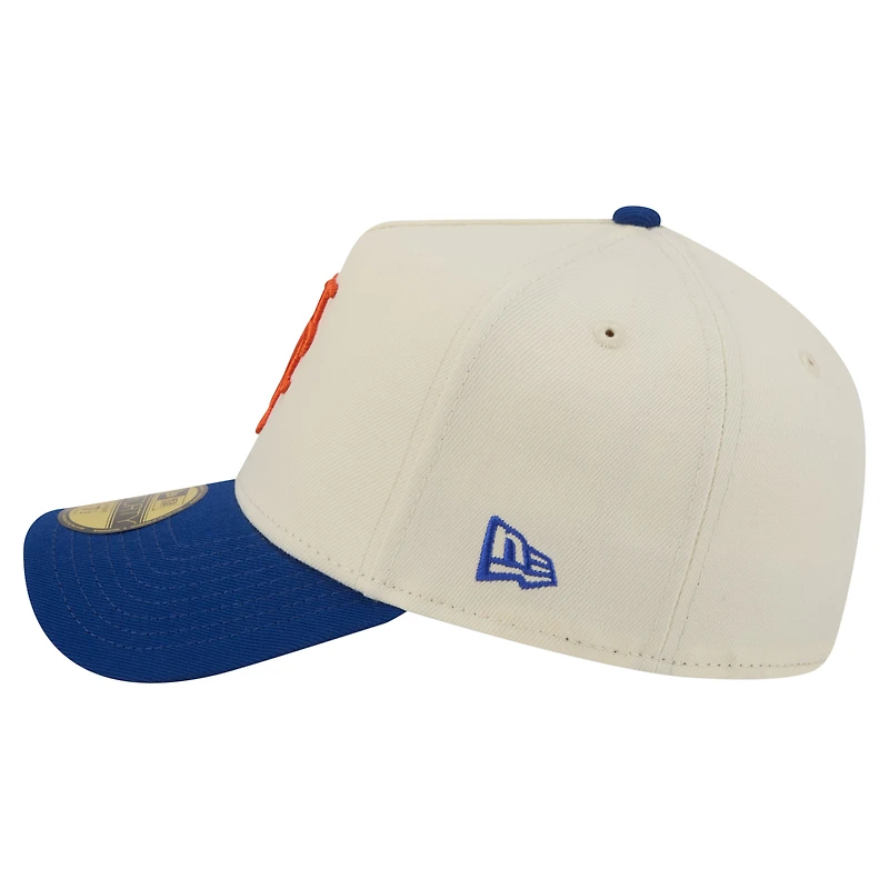 Men's New Era Cream York Mets Chrome A-Frame 59FORTY Fitted Hat