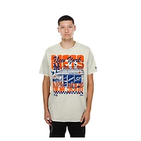 T-shirt New Era crème pour homme, York Mets, style de vie, gourmand, mode