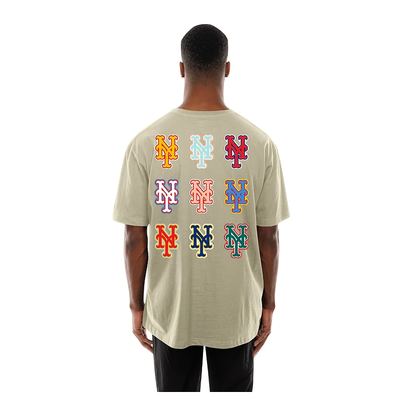 T-shirt oversize blanc New Era pour homme avec inscription « Ransom Note » des Mets de York