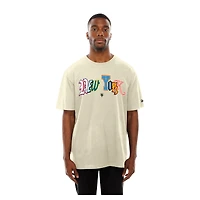 Men's New Era  Cream York Mets Ransom Note Oversized T-Shirt