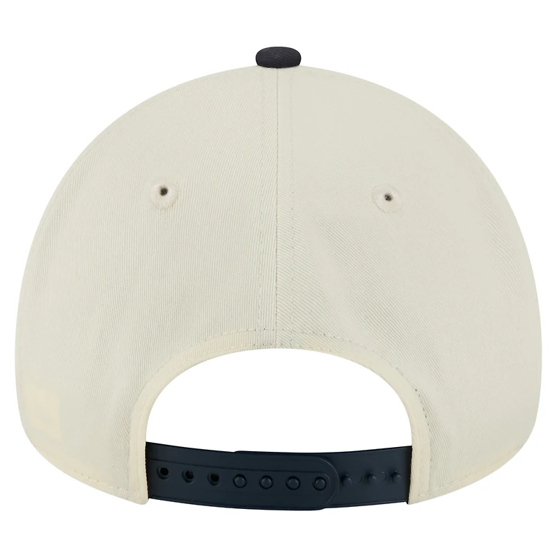 Men's New Era  Cream New York Mets Speckle A-Frame 9FORTY Adjustable Hat