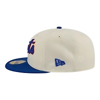 Men's New Era  Cream York Mets Two-Tone Stitch 59FIFTY Fitted Hat