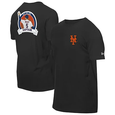 T-shirt graphique noir New Era David Wright pour homme, joueur retraité des Mets de York