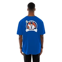 T-shirt graphique New Era David Wright Royal pour homme, joueur retraité des Mets de York