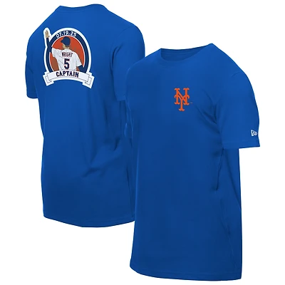 T-shirt graphique New Era David Wright Royal pour homme, joueur retraité des Mets de York