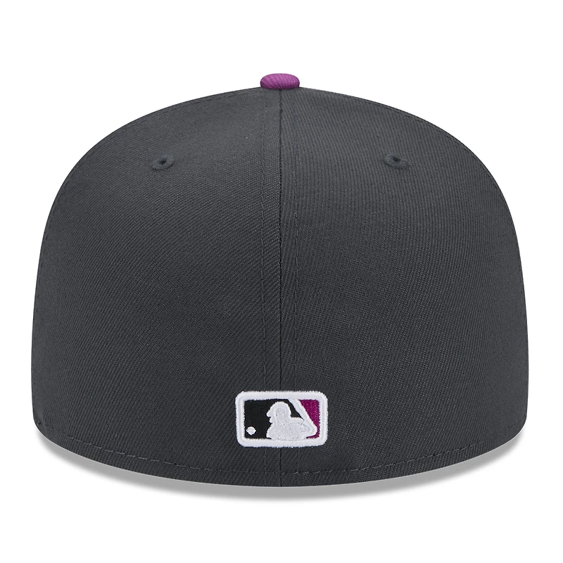 Casquette ajustée New Era Graphite York Mets 2024 City Connect 59FIFTY pour homme