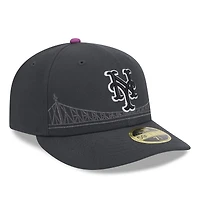 Casquette ajustée 59FIFTY New Era Graphite York Mets 2024 City Connect Low Profile pour homme