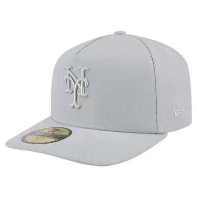 Casquette ajustée New Era 59FIFTY pour homme avec coloris York Mets gris