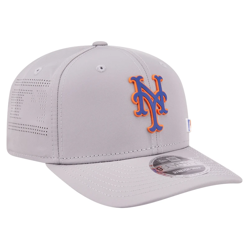 Men's New Era Gray New York Mets Laser Perforated 9SEVENTY Adjustable Hat
