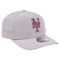 Men's New Era Gray New York Mets Laser Perforated 9SEVENTY Adjustable Hat