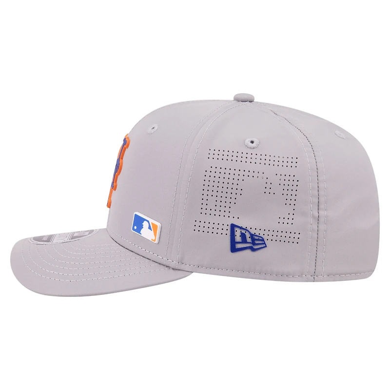 Men's New Era Gray New York Mets Laser Perforated 9SEVENTY Adjustable Hat