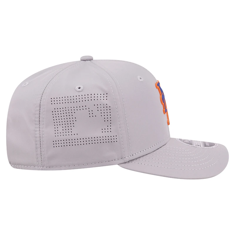 Men's New Era Gray New York Mets Laser Perforated 9SEVENTY Adjustable Hat