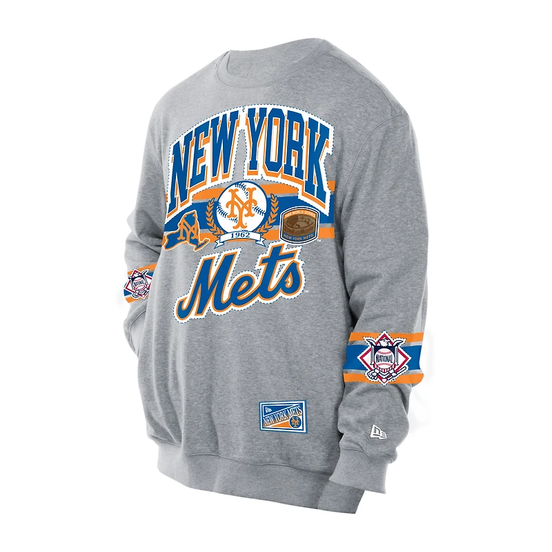 Sweat-shirt New Era Sport Classics gris pour homme