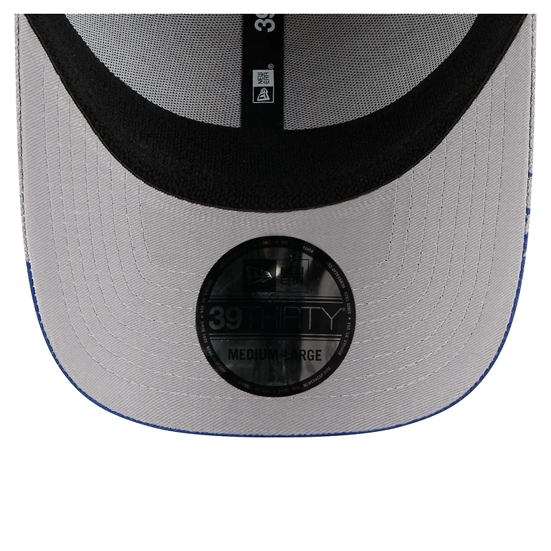 Men's New Era Gray York Mets Visor Paint Splatter 39THIRTY Flex Hat