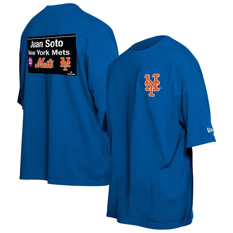 Men's New Era Juan Soto Blue York Mets Sign Player T-Shirt