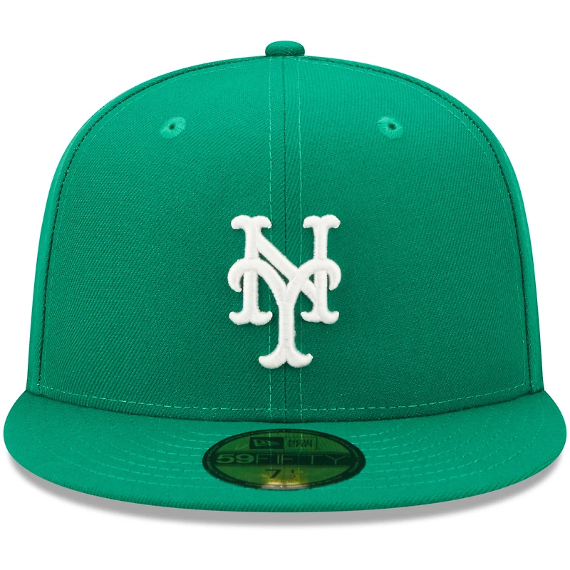 Men's New Era Red York Mets White Logo 59FIFTY Fitted Hat
