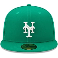 Men's New Era Red York Mets White Logo 59FIFTY Fitted Hat