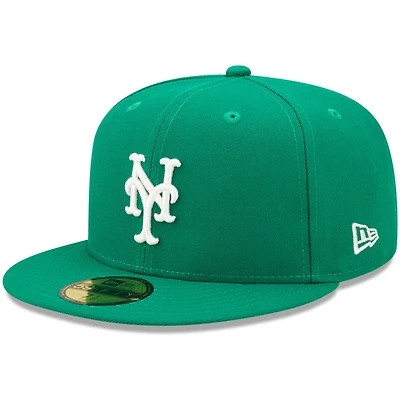 Men's New Era Red York Mets White Logo 59FIFTY Fitted Hat