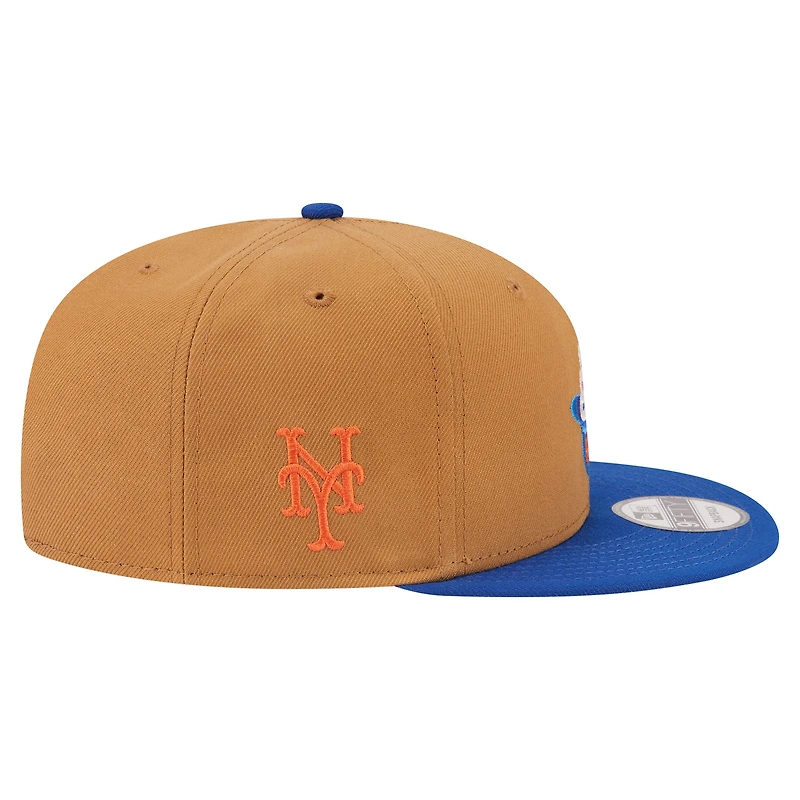 Men's New Era Khaki/Royal New York Mets Ice Cream 9FIFTY Snapback Hat